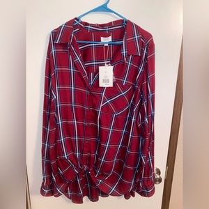 Womens plaid shirt NWT